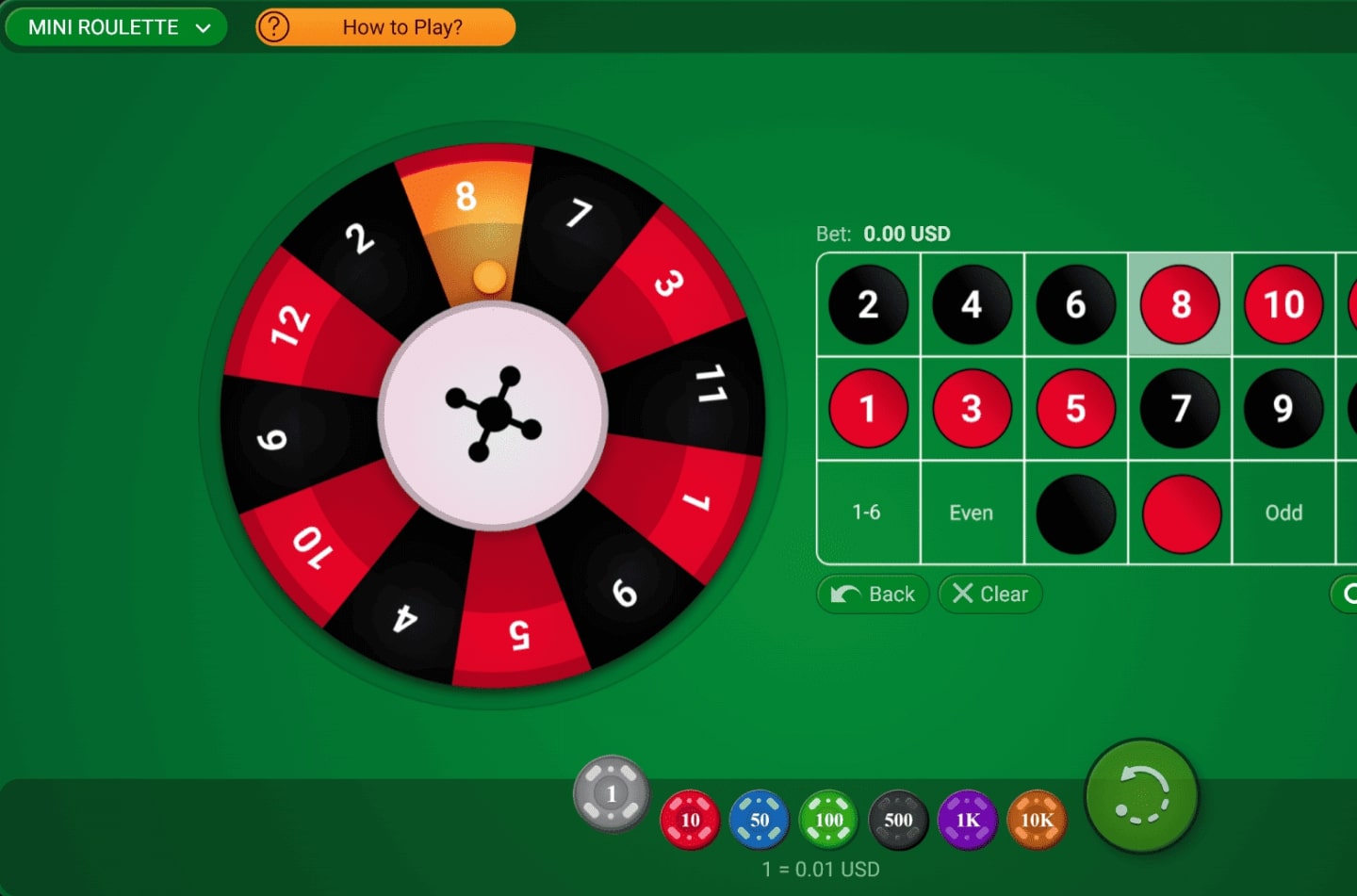 Mini Roulette
